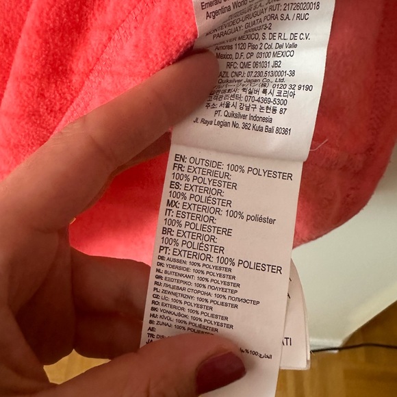 Roxy Cascade Fleece Neon Grapefruit half zip ski - Picture 9 of 10